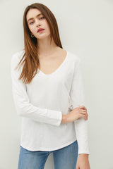 White Long Sleeve Maternity Shirt