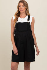 Black Maternity Overalls