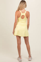 Yellow Tennis Racerback Maternity Romper Dress