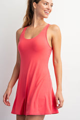 Pink Tennis Racerback Romper Dress