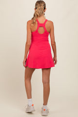 Pink Tennis Racerback Maternity Romper Dress