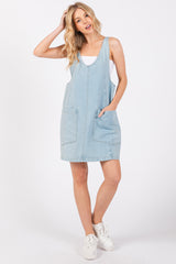 Blue Denim Side Pocket Overall Dress