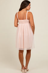 Light Pink Tulle Skirt Maternity Dress