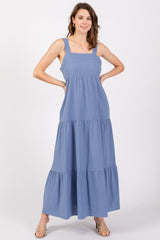 Blue Tiered Maxi Dress