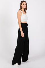 Black Pocketed Drawstring Pants