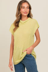 Lime Knit Tunic Sweater Top