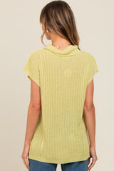 Lime Knit Tunic Sweater Top