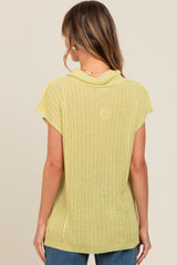 Lime Knit Tunic Sweater Top
