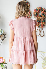 Light Pink Tiered Tunic Top