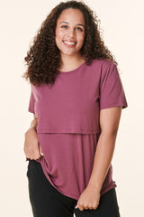 Plum Bravado Lift Up Nursing/Maternity Top