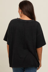 Charcoal Vintage Wash Oversized Maternity Tee