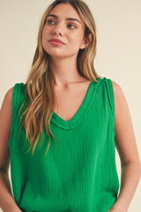 Green Knit Tank