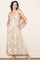 Beige Ruffle Sleeve Tiered Maxi Dress