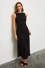 Black Fish Net Knit Dress