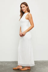 White Fish Net Knit Dress