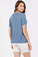 Light Blue Dolman Sleeve Top