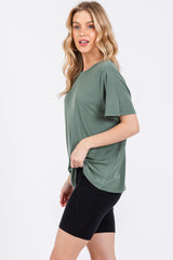 Green Dolman Sleeve Top