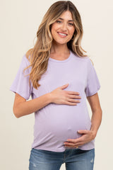 Lavender Dolman Sleeve Maternity Top