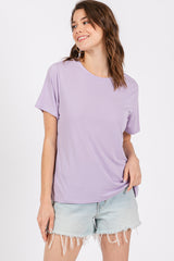 Lavender Dolman Sleeve Maternity Top