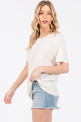 Cream Dolman Sleeve Top