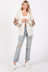 White Sleeve Crochet Cardigan