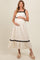 Cream Contrast Trim Maternity Maxi Dress