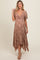 Brown Twist Front Cutout Maternity Maxi Dress