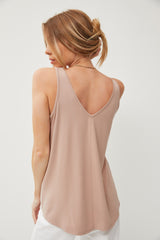 Mocha V-Neck Tank Top