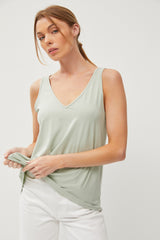 Mint V-Neck Maternity Tank Top