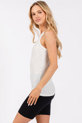 Ivory Heathered Tank Top