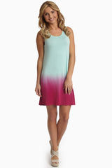 Mint Green Fuchsia Ombre Tank Dress