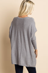 Heather Grey Pocketed Dolman Sleeve Top