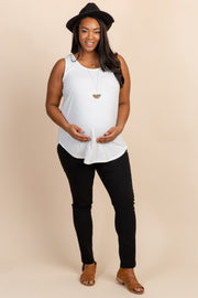 PinkBlush Black Solid Plus Maternity Pants