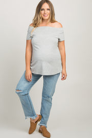 PinkBlush Light Blue Distressed Frayed Plus Maternity Jeans