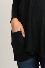 Black Pocketed Dolman Sleeve Top