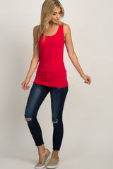 Red Fitted Tank Top