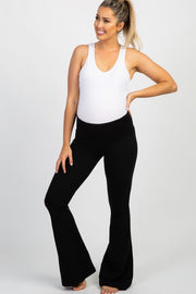 Black Foldover Maternity Pants