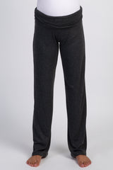 PinkBlush Charcoal Grey Foldover Maternity Lounge Pants