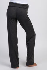 PinkBlush Charcoal Grey Foldover Maternity Lounge Pants