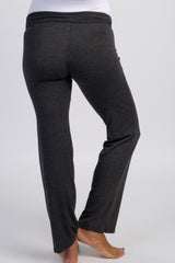 PinkBlush Charcoal Grey Foldover Short Maternity Lounge Pants