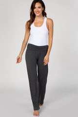 PinkBlush Charcoal Grey Foldover Short Maternity Lounge Pants