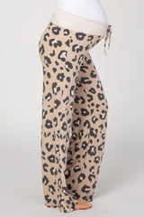 PinkBlush Taupe Leopard Print Maternity Lounge Pants