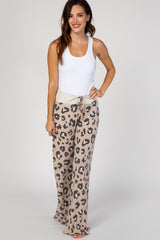 PinkBlush Taupe Leopard Print Maternity Lounge Pants