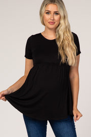 PinkBlush Black Cross Back Maternity Top