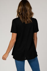 Black Short Sleeve Thermal Top