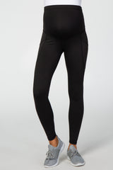 Black Sleek High Waist Maternity Leggings