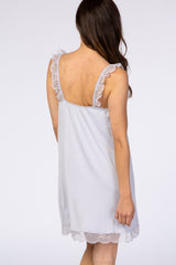 Light Blue Lace Strap Night Gown