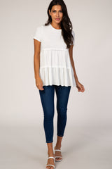 White Tiered Top