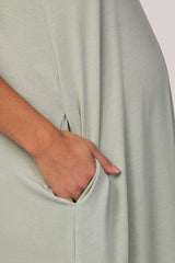 Light Olive Cami Strap Maternity Maxi Dress