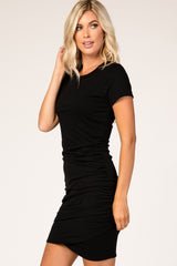 Black Wrap T-Shirt Dress